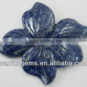 Sandiness Lapis Carved Five-petal Flower thumbnail-1