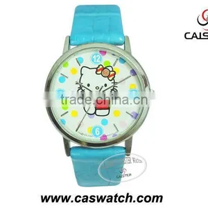 Cheap Kids Gift Watches Fashion Child Watches Custom Leather Watch Small Face Watch Custom Kids Hello Kitty Leather Watch thumbnail-1