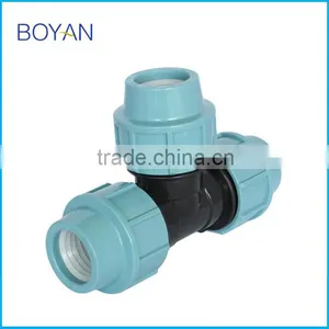 BOYAN Zhejiang Taizhou Light Blue 20mm-110mm for Irrigation Plastic Equal Tee pp Compression Fitting thumbnail-2