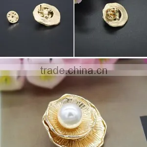 Two-double Alloy Pearl Brooch Fashion Clip for Clothes thumbnail-3