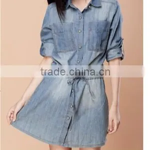 2015 Women Shenzhen Dress Leisure Jeans Dresses Girl thumbnail-4