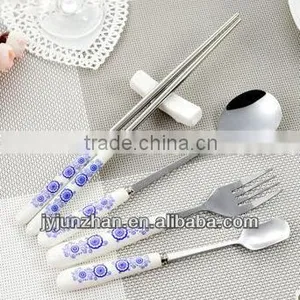 Gift Spoon Fork Chopstick With Ceramic Handle and Low Price thumbnail-1