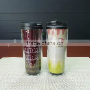 Popular Promotional Gift PP and PS Color Changing Magic Travel Tumbler thumbnail-1