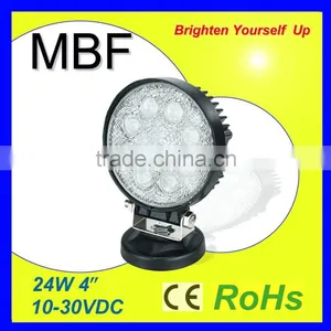 24W Round LED Work Light Car Work Lamp thumbnail-1