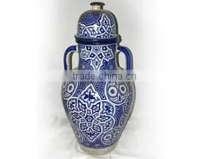 Moroccan Ceramic Hand Made Vase thumbnail-1
