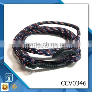 Double Anchor Chain Swivel Fashion Anchor Bracelets White Rope Anchor Wrap Bracelets Leather Bracelet Designs thumbnail-1