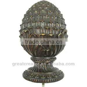 Bronze Pineapple Curtain Rod Finial From China Home Decor Wholesale thumbnail-1