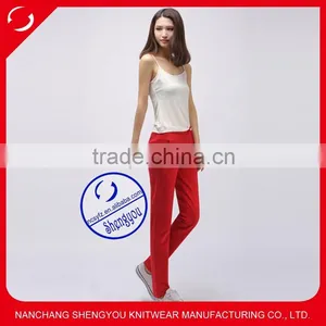 Custom Polyester Cotton Womens Jogger Pants With Pocket thumbnail-1