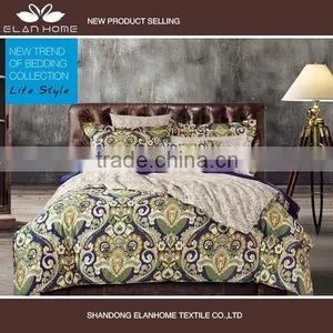 100% Cotton 133*72 40s*40s Reactive Printting Beautiful Duvet Cover Set With Zipper thumbnail-2