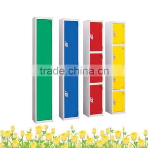 Gym Locker Office Furniture/3 Door Metallic Locker Laptop Storage Boxes Metal Locker for Storage Lockable Metal Storage thumbnail-1