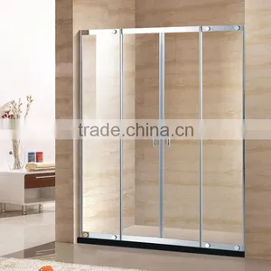 Toilet Stainless Steel Frame Sliding Shower Screen D39 thumbnail-1