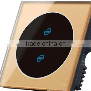 Wireless US/ EU Standards Modern Tempered Glass 3 Gang 1way White Wall Electric Smart Touch Switch thumbnail-1