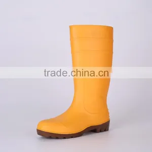 Factory Price Unisex Waterproof Safety PVC Rain Boots, Steel Toe Safety Boots thumbnail-3
