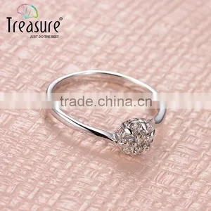 2015 Wedding Fore Finger Silver Simple Diamond Rings thumbnail-1