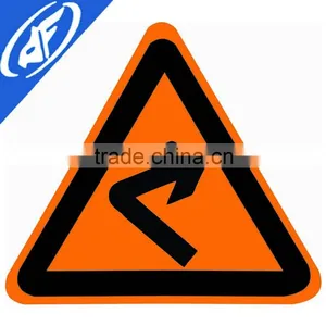 Reflective Adhesive Right Over Turn Road Sign thumbnail-1