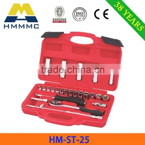 25PCS 1/4" DR. Socket Wrench Set Made In China thumbnail-1