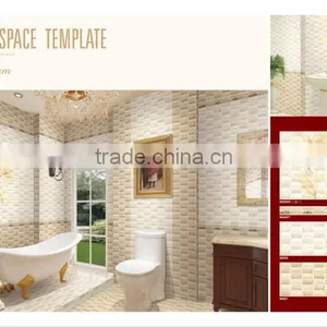 300x600 Cheap Porcelain Wall Flower Tiles Kitchen thumbnail-3