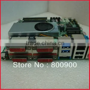 4 DVI-I Multi-screen Multi-graphics Motherboard MINI ITX AMD APU R Series With DC Power 4SATA2COM thumbnail-1