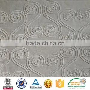 Flower Design Solid 3D Embossed Velvet Fabric thumbnail-2