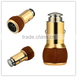 2016 Exclusive Disign Phone Car Charger Leather 12v 2a Output Usb Car Charger thumbnail-1