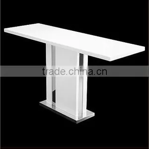 Industrial Style Dining Tables/high Glossy White Cafe Table/acrylic Cafe Table thumbnail-3