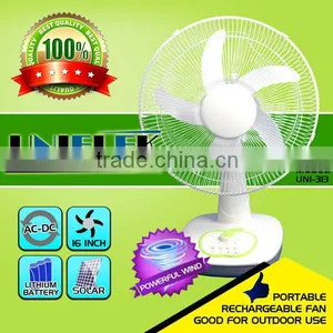 Free Use Sun Power Supply Solar dc Fan Emergency Lighting Pedestal 12v Battery Rechargeable Fan thumbnail-3