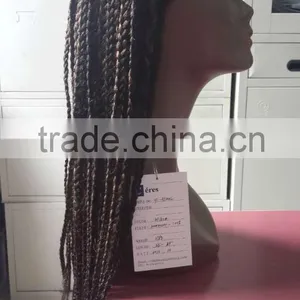 Synthetic Micro Braided Lace Front Wigs Mixed Color Box Braided Wig for Black Women Quality Choice thumbnail-2