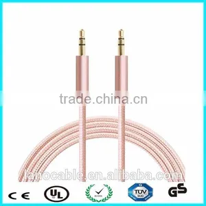 RoHS Comliant Gold 3.5mm Aux Jack Audio Stereo Cable thumbnail-4