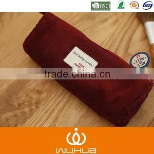 Soft Feeling Darkred Corduroy Men Pencil Case thumbnail-1
