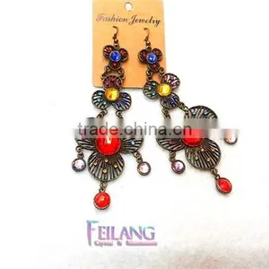 Exaggerated Fashion Alloy Earrings Gemstone Earrings thumbnail-4