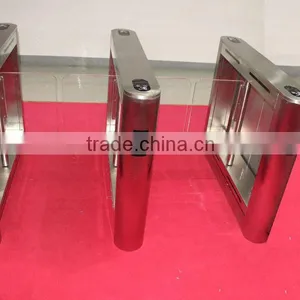 Optical Barrier-type Flow Control Turnstile for Internal Installation With Swinging Glass Doors thumbnail-1