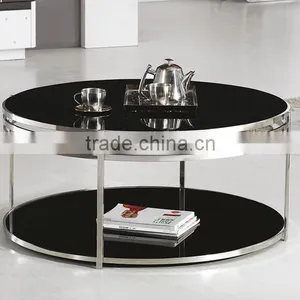 PT-T015 Metal Table Stainless Steel Frame Coffee Centre Table Coffee Table Black thumbnail-1