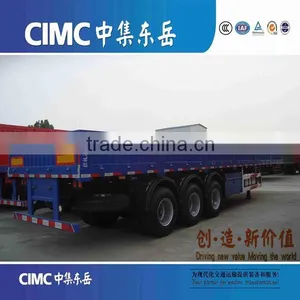 CIMC Triangle Tyre Dropside Platform Transportation Trailer Angola thumbnail-4