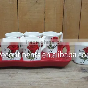 Certificated Chinese Tea Coffee Mugs With Tray thumbnail-1