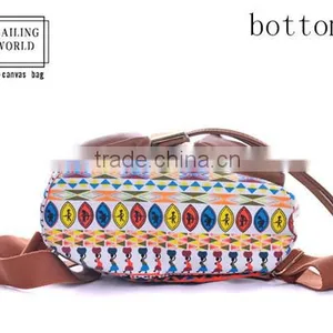 100% Factory Whole Sale Floral Fancy Ladies Canvas Backpack thumbnail-4