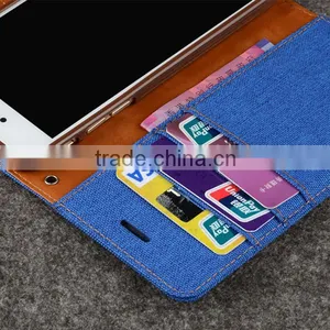 C&T Canvas Diary Denim Material Wallet Case Stand Flip Cover TPU Casing for Samsung Galaxy Note 7 thumbnail-3