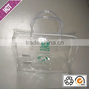 2015 Hot Sale Clear Vinyl Pvc Zipper Bag With Handles thumbnail-2