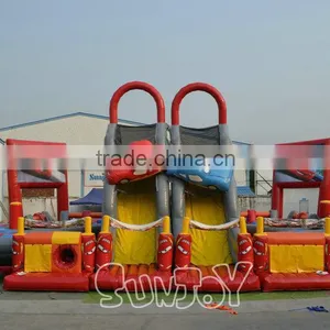 Large Giant Big Amusement Park Joy Slide Obstacle Combo thumbnail-1