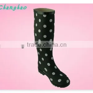 Women Dot Style Rubber Rain Boots thumbnail-3