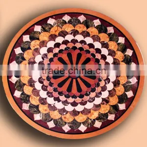 Marble Inlay Flooring , Marble Medallion , Stone Mosaic Medallion thumbnail-1
