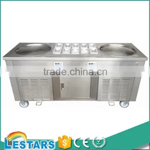 2016 Promotion! Whole New Double Pan Fried Ice Cream Machine for Sale Factory Type Good Price thumbnail-1