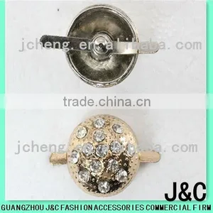 Fashion Round Rhineston Zamac Button thumbnail-1