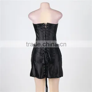 New Design Mature Women Sexy Leather Lingerie Bustier Sexy Corset thumbnail-4