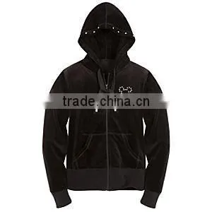 Women Rhinestone Fleece Hoodie thumbnail-1