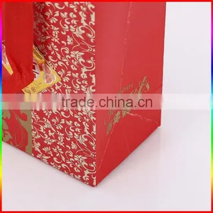 Wedding Gift Red Paper Packing Bag With Gold Foil Printing thumbnail-2