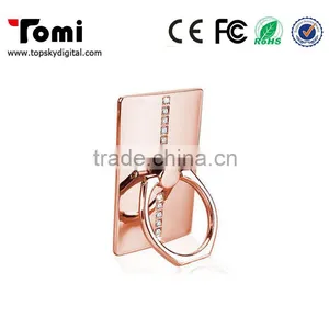 Crystal Rhinestone Ring Holder Bling Diamond Finger Phone Support, Universal Metal Cell Phone Holder Stand Support Car Holder thumbnail-2