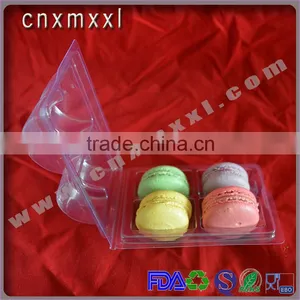 4 Pcs Macarons Clamshell Packaging Tray Display Wholeselling Blister Plastic Tray thumbnail-3
