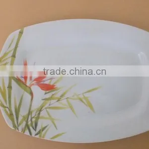 Cheap Bulk Porcelain Fish Plate Ceramic Rectangular Dinner Plate & Dish Stock OTH011 thumbnail-1