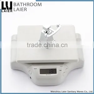New Modern American Square Design Zinc Alloy Chrome Bathroom Accessory Set Double Robe Hook thumbnail-4