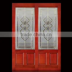 2014 Waterproof Double Leaf Swing Copper Glass Doors thumbnail-1